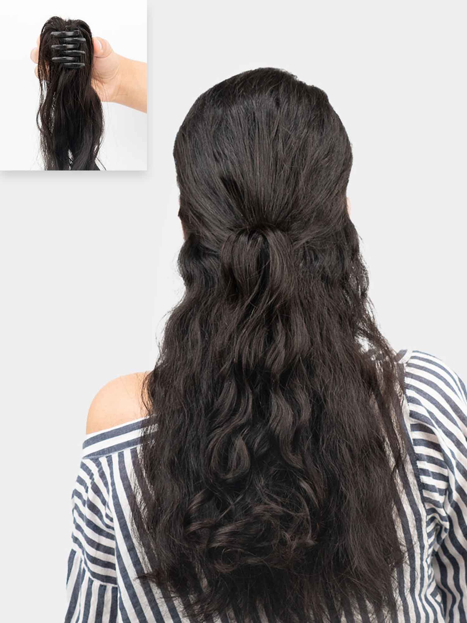 Small Claw Clip-on Ponytail