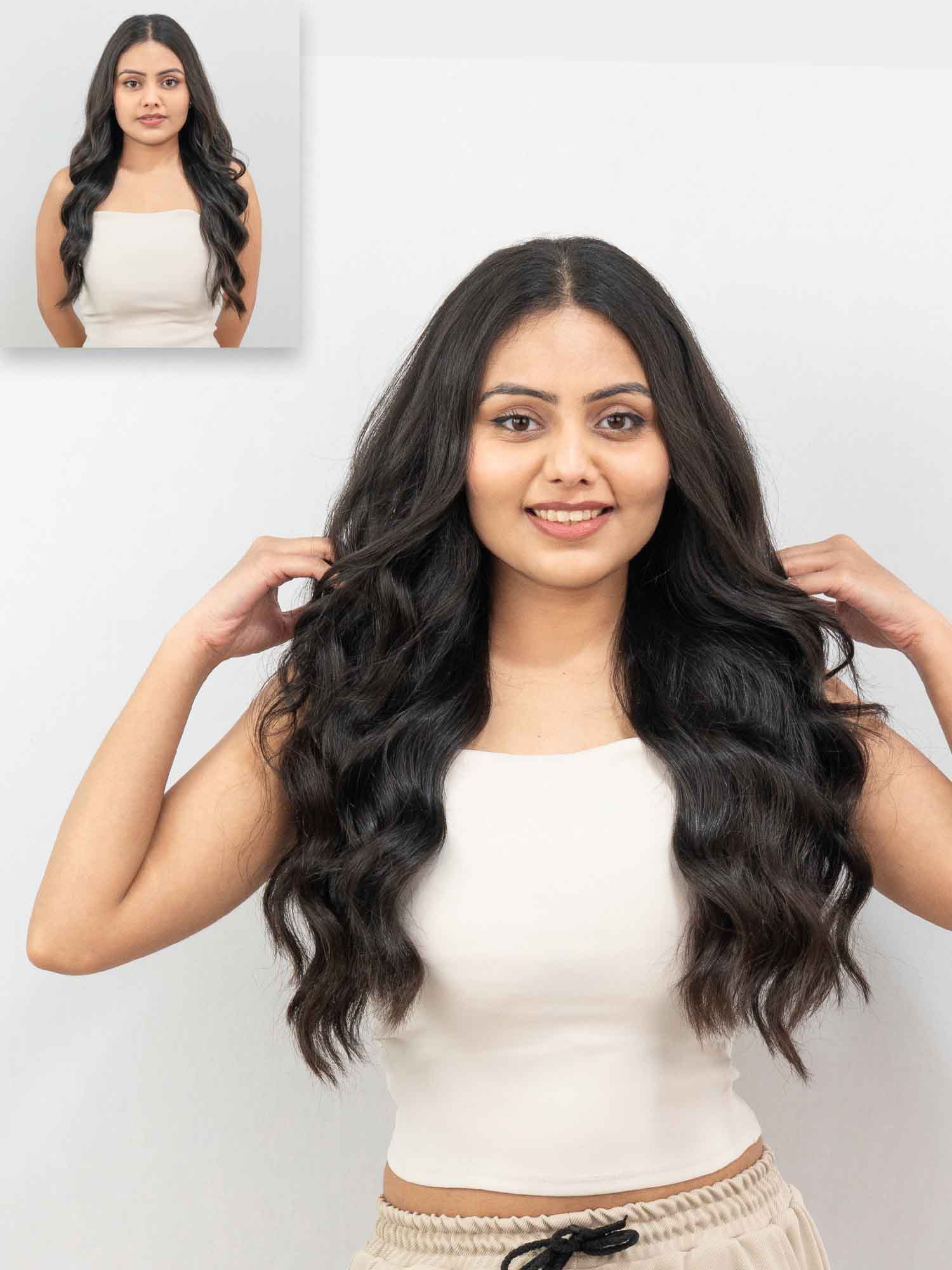 Seamless | 3 Piece Set Clip-In Hair Volumizer | Wavy