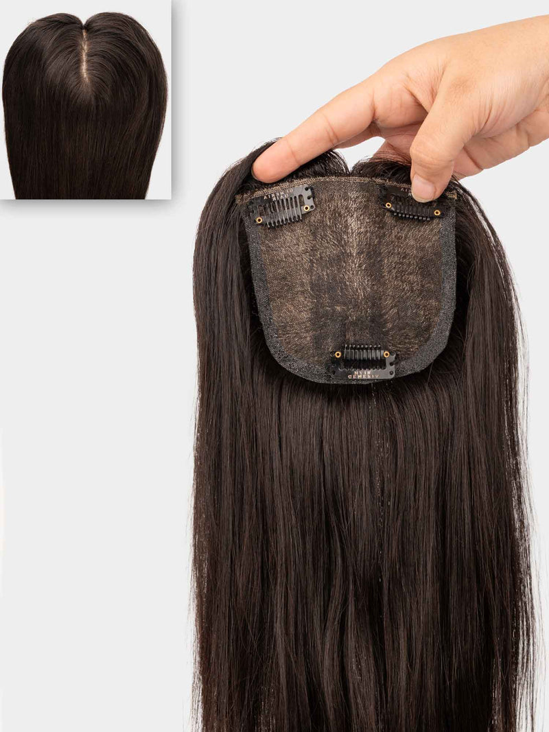 Before: Indian woman with grey hair