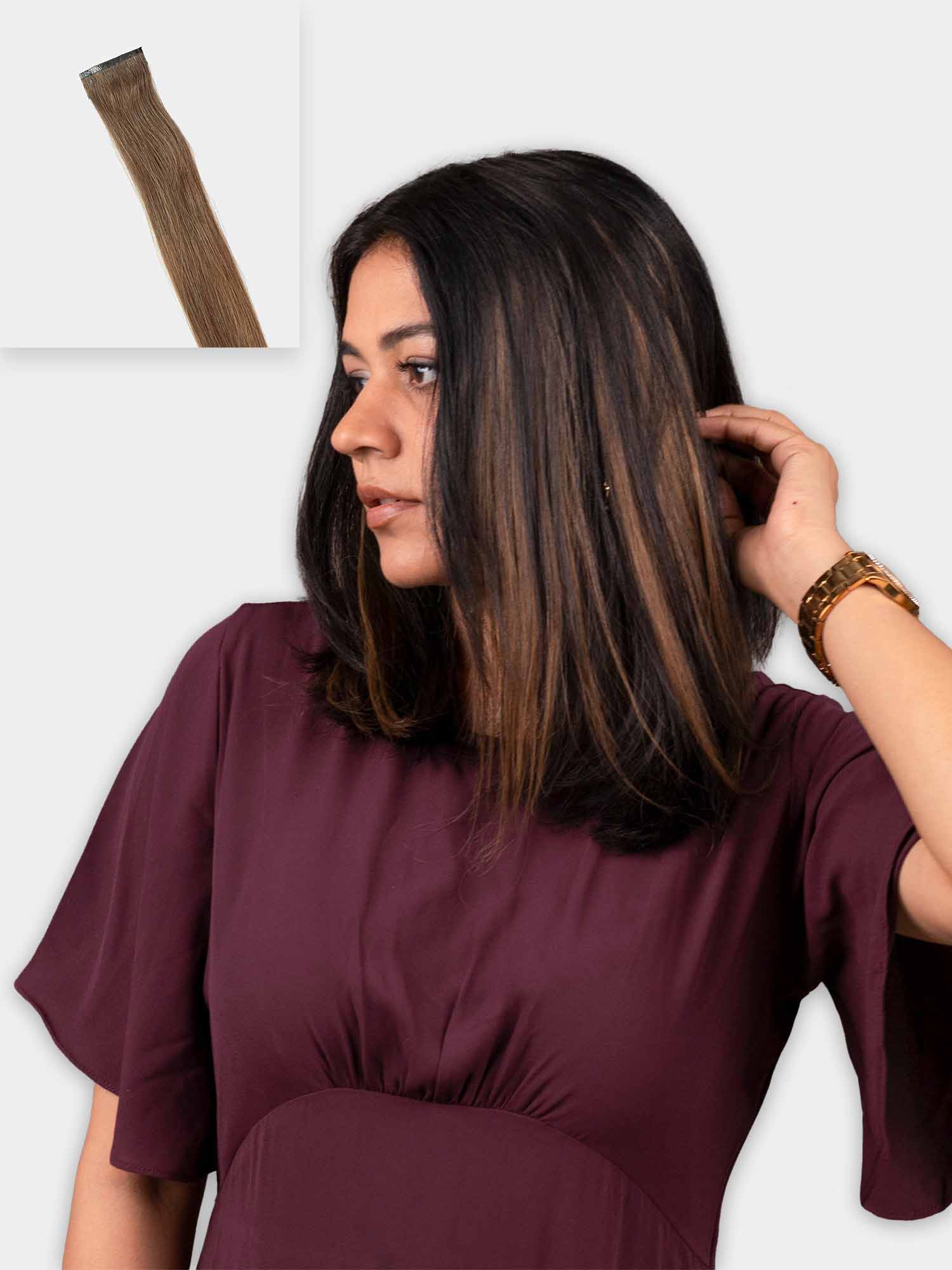 Chocolate Brown Single Clip Highlight