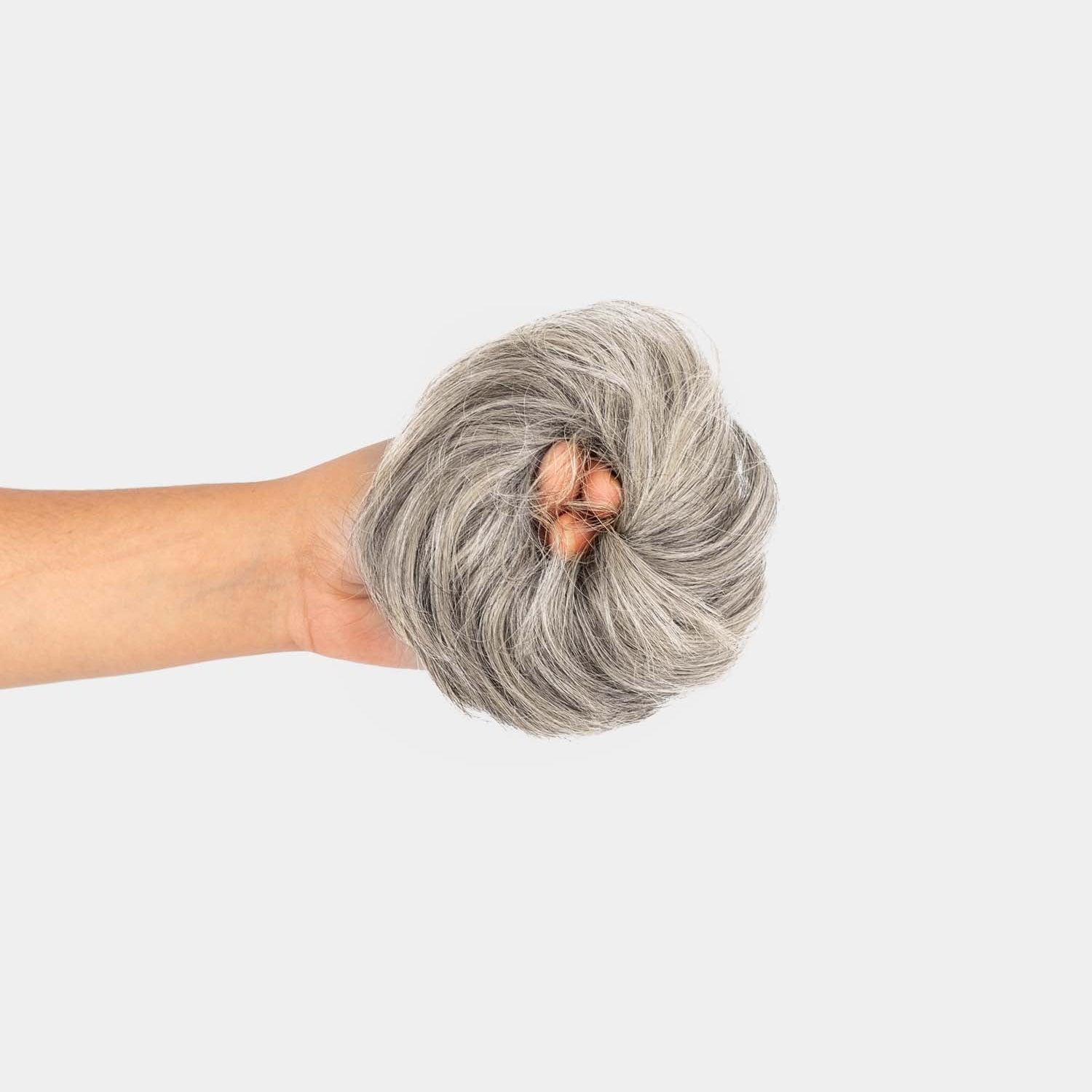 Salt & Pepper | Grey | Faux Scrunchie Bun