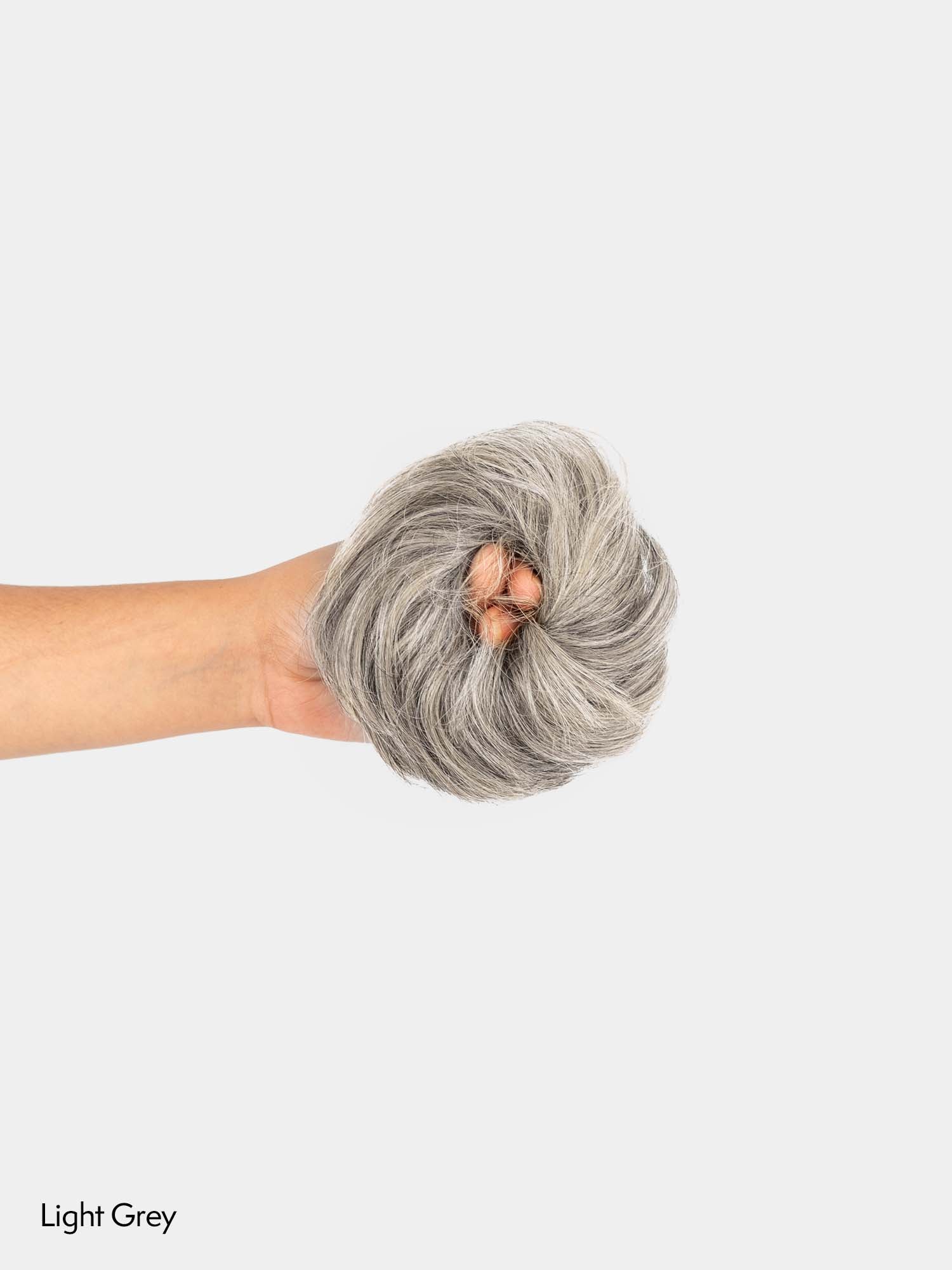 Salt & Pepper | Grey | Faux Scrunchie Bun