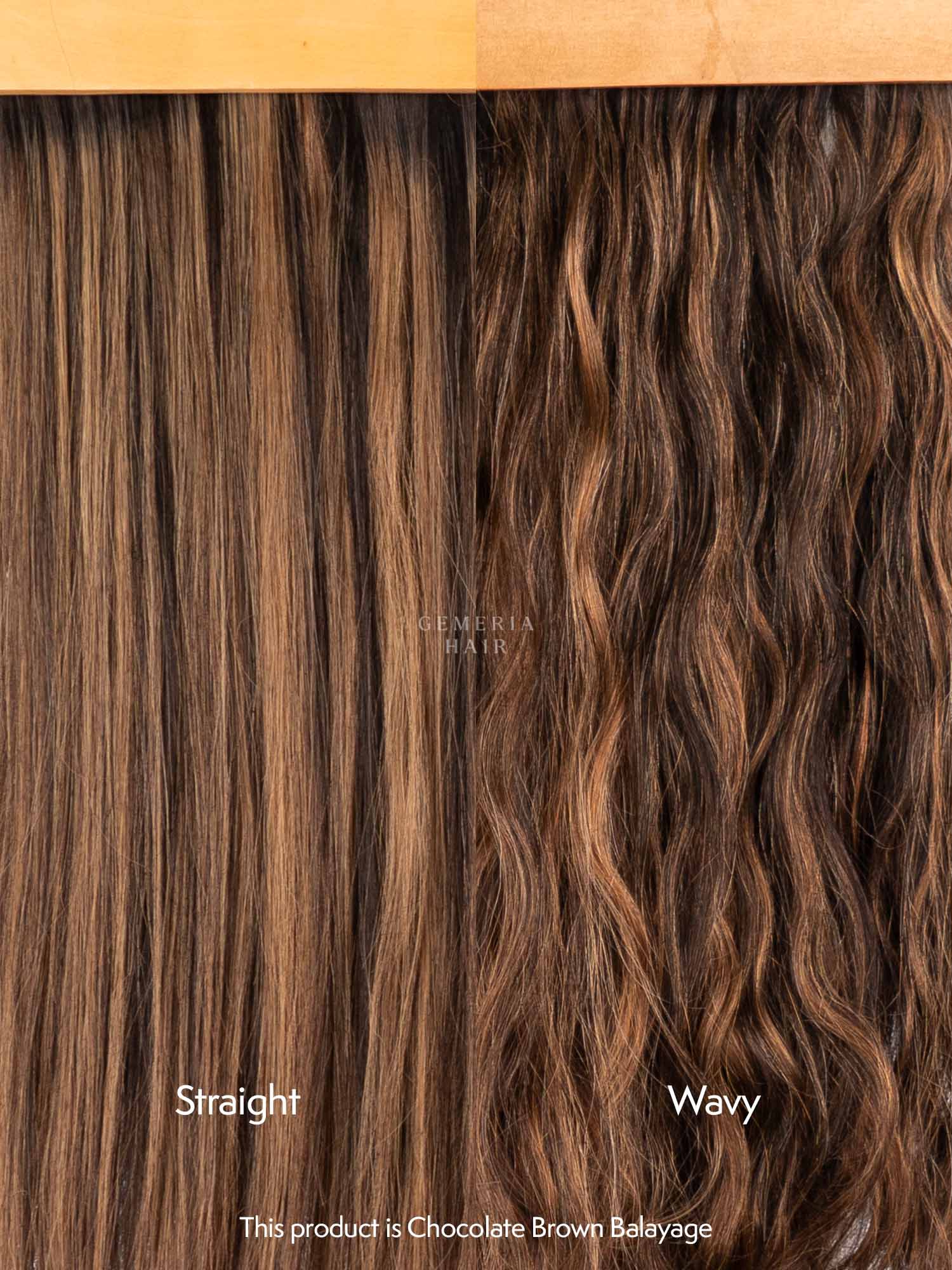 Barrel Brown Balayage | Seamless | 7 Set Clip-In Hair Extensions