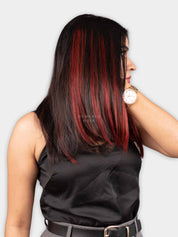 Wine Red Single Clip Highlights