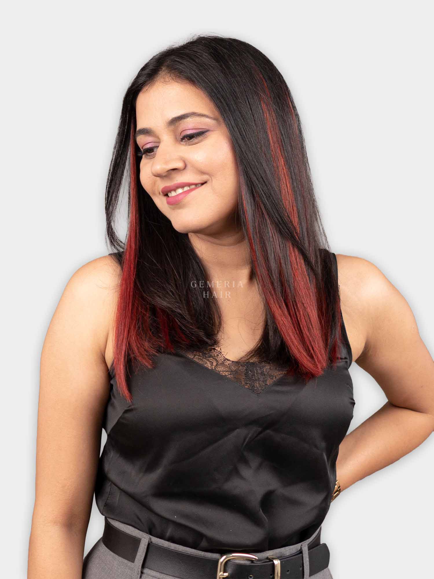 Wine Red Single Clip Highlights