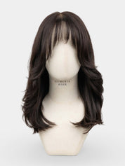 Front view of Dakota Bio-Base full head wig with layered hair
