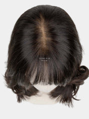 Top view of Dakota Bio-Base wig showing natural scalp and parting