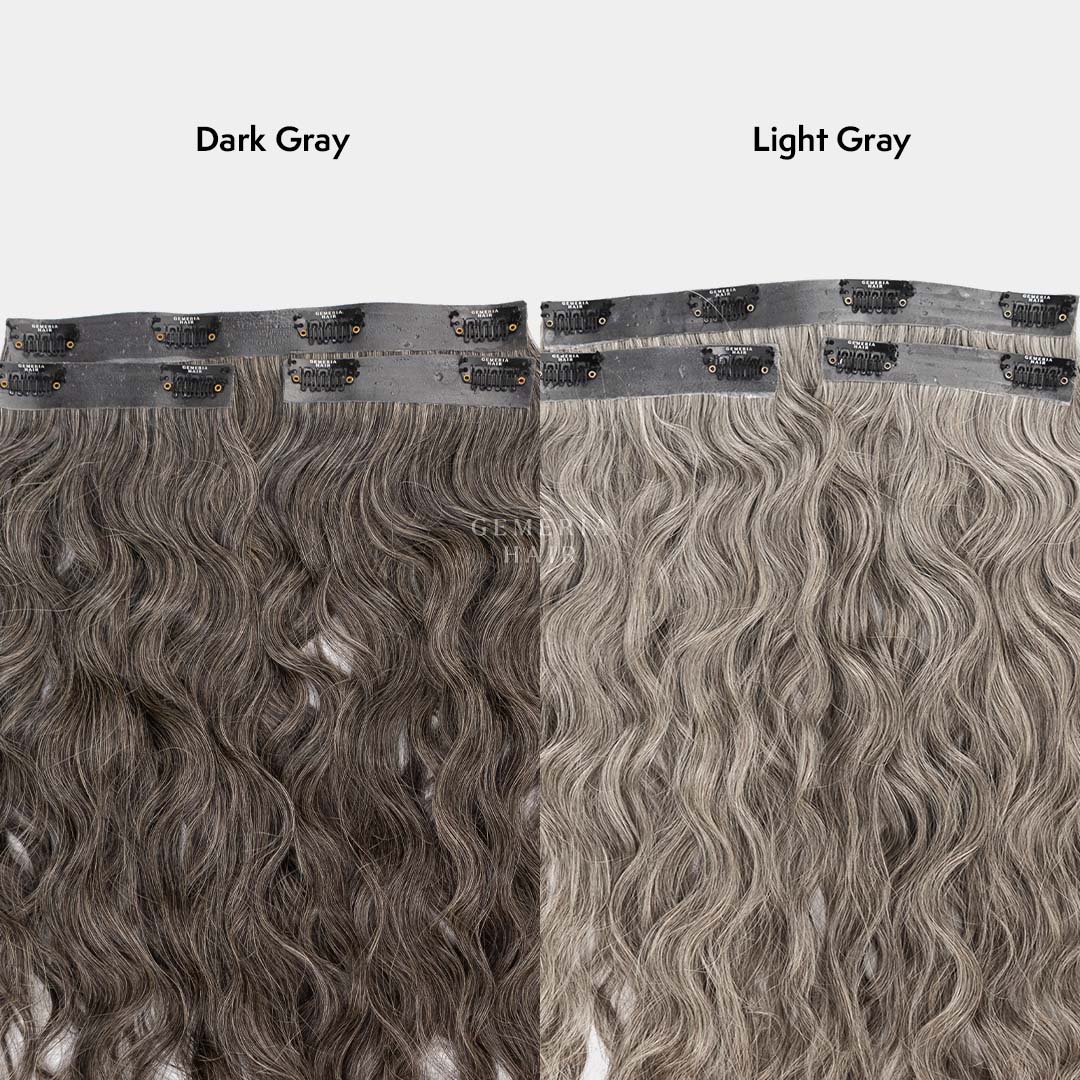 Grey Hair | Seamless | 3-piece Set Clip-In Hair Volumizer