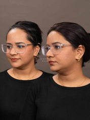 Before and after view of women wearing front hairline hair topper