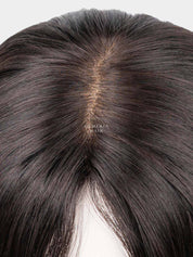 Close-up of Lara Bob Bio-Base wig showing natural scalp appearance