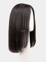 Side view of Lara Bob full head wig with sleek straight hair