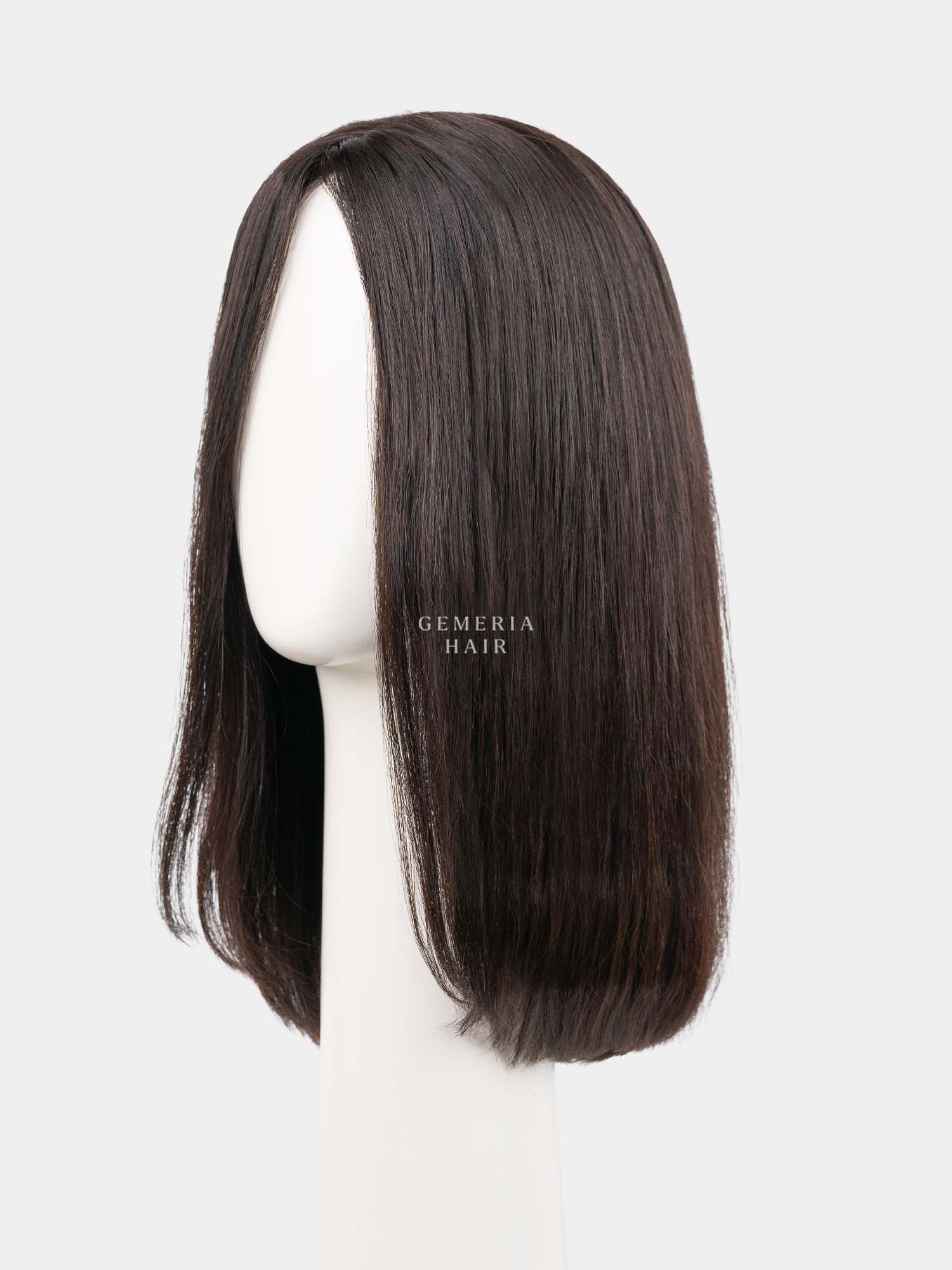 Lara Bob Full Head Wig with Bio-Base in natural dark brown