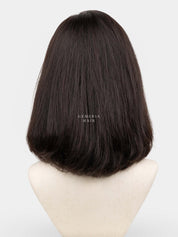 Back view of Mira Bob full head wig showing bob length