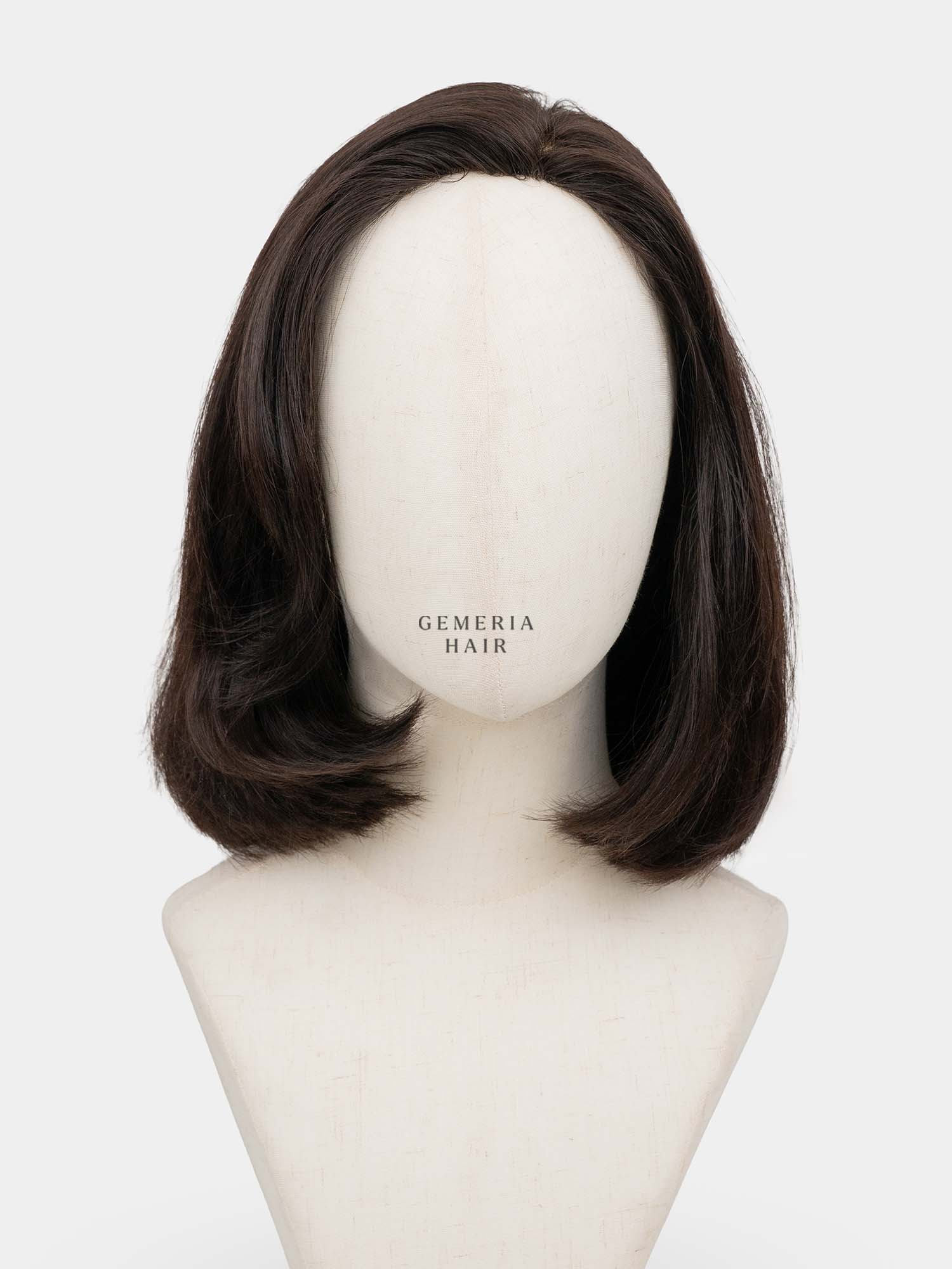 Front view of Mira Bob Bio-Base full head wig