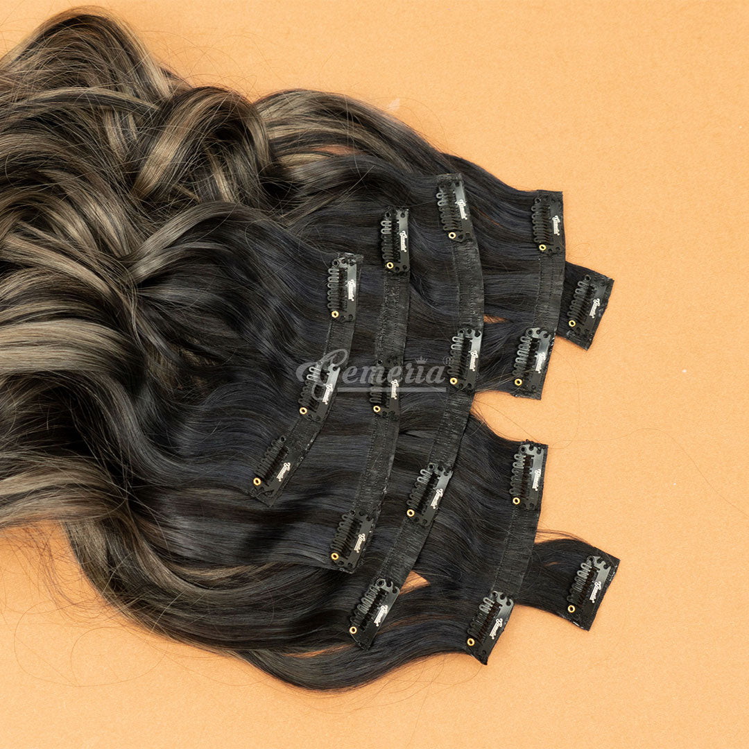 Light Ash Brown Balayage | Seamless | 7 Set Clip-In Hair Extensions