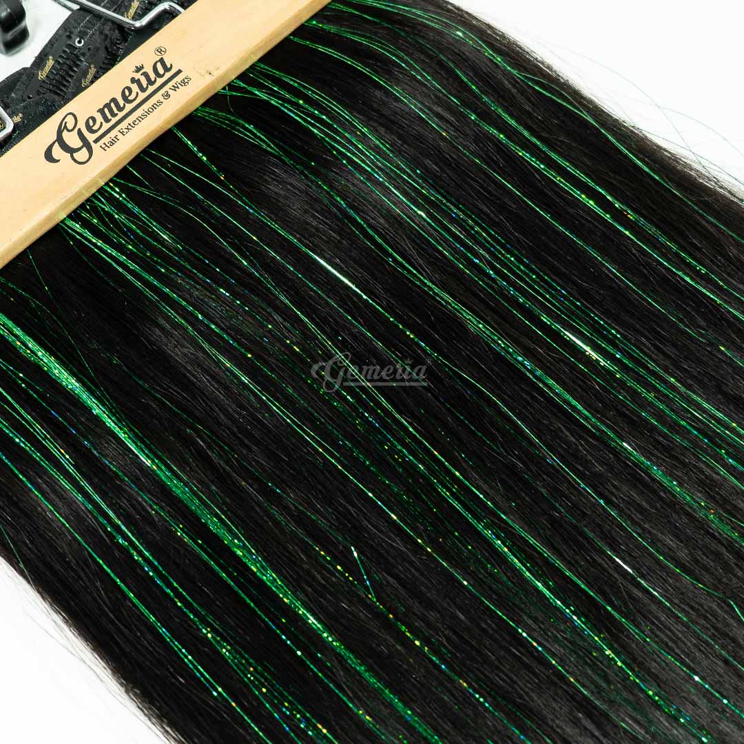 Green | Clip-In Hair Tinsels