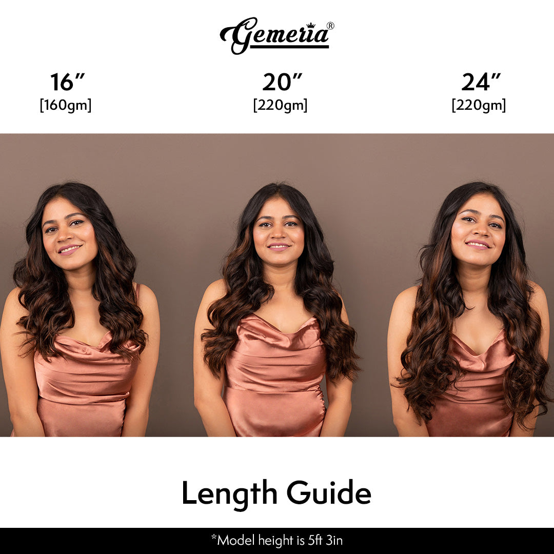 Barrel Brown Balayage | Seamless | 7 Set Clip-In Hair Extensions