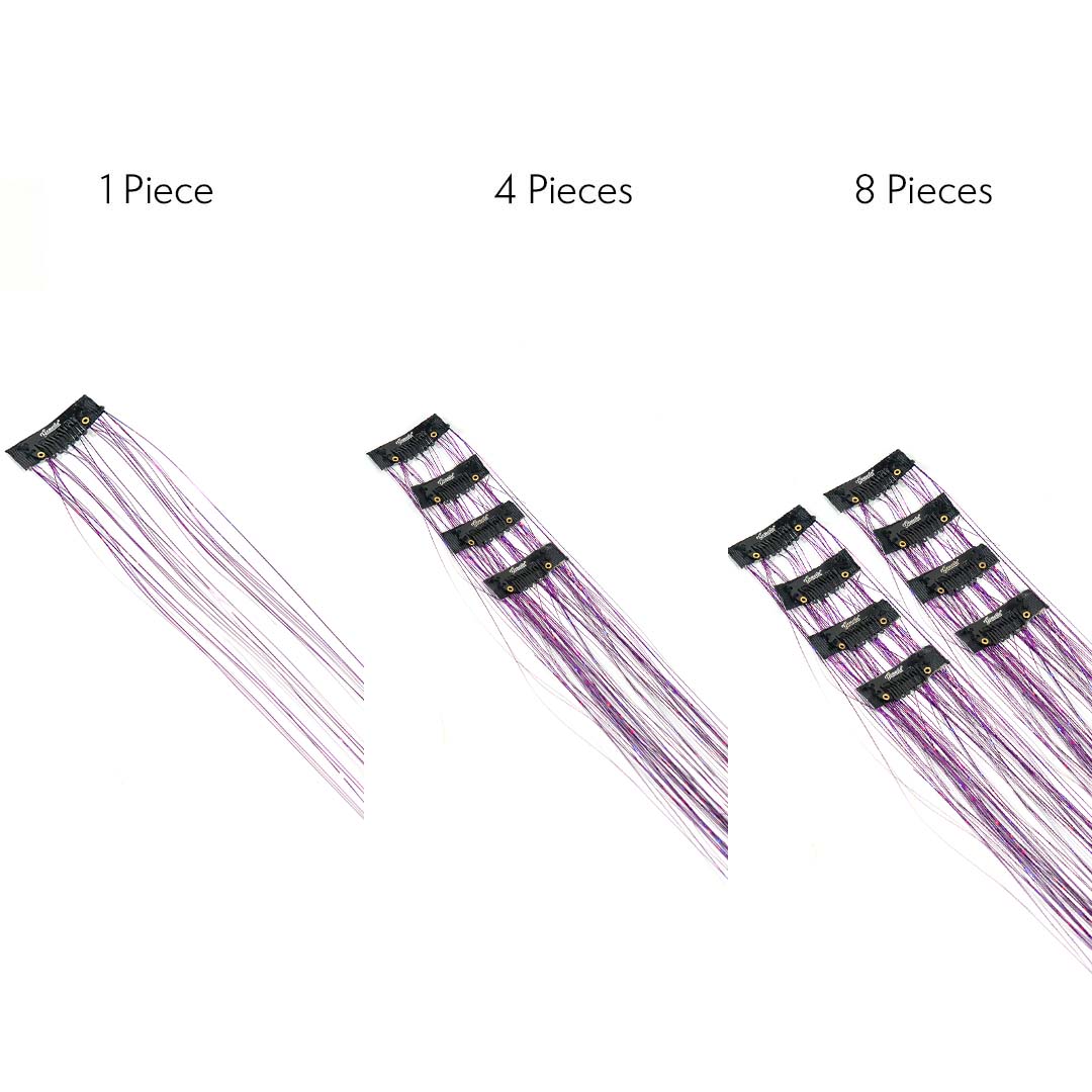 Purple | Clip-In Hair Tinsels
