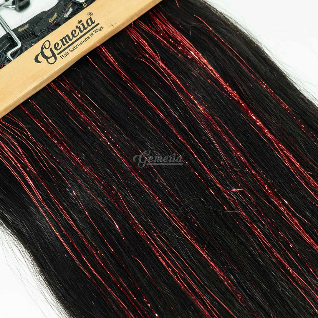 Red | Clip-In Hair Tinsels